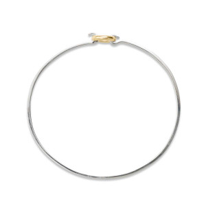 Sterling Silver & 14K Gold Ringlet Hook Bracelet