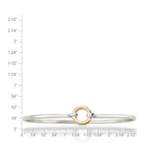 Sterling Silver & 14K Gold Ringlet Hook Bracelet