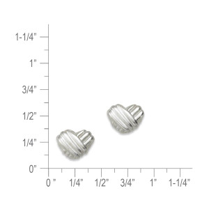 Sterling Silver Wrapped Around My Heart Post Earrings