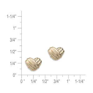 14K Gold Wrapped Around My Heart Post Earrings