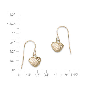 14K Gold Wrapped Around My Heart Dangle Earrings