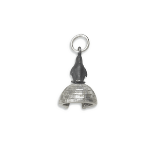 Sterling Silver Penguin Igloo Pendant Charm