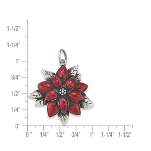 Sterling Silver Poinsettia Pendant