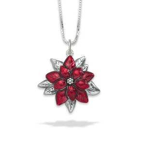 Sterling Silver Poinsettia Pendant