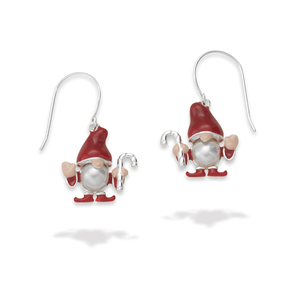 Sterling Silver Gnome Pearl Earrings