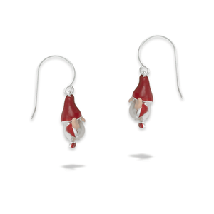 Sterling Silver Gnome Pearl Earrings