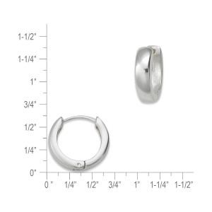 Sterling Silver Bellevue Huggie Hoops