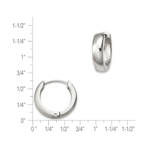 Sterling Silver Bellevue Huggie Hoops