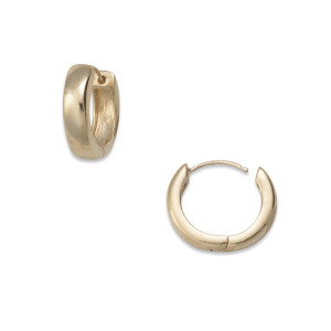 14K Gold Bellevue Huggie Hoops