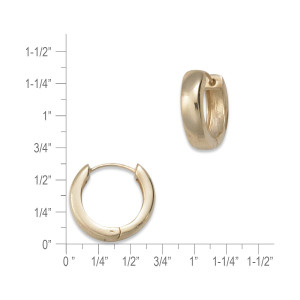 14K Gold Bellevue Huggie Hoops