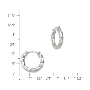Sterling Silver Elan Huggie Hoops