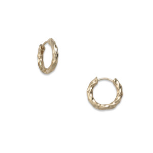 14K Gold Elan Huggie Hoops