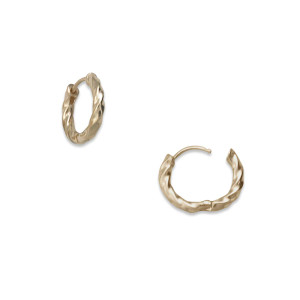 14K Gold Elan Huggie Hoops