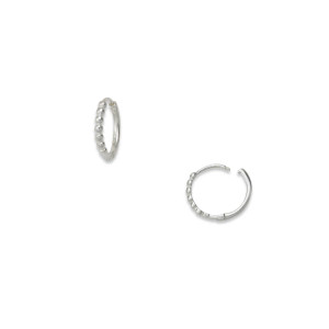 Sterling Silver Symi Huggie Hoops
