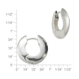 Sterling Silver Athena Huggie Hoops