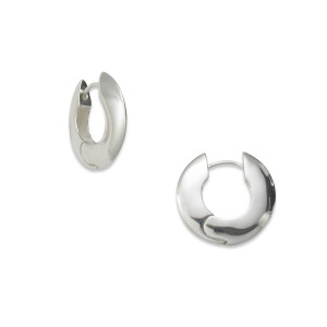 Sterling Silver Athena Huggie Hoops