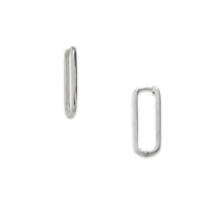Sterling Silver Eclipse Huggie Hoops