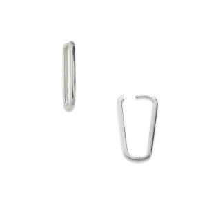 Sterling Silver Eclipse Huggie Hoops
