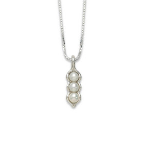 Sterling Silver Peapod Pearl Pendant