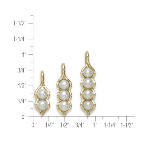 14k Gold Peapod Pearl Pendant