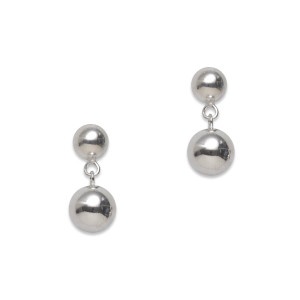 Sterling Silver Bead Dangle Earrings