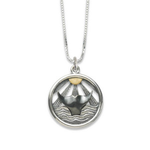 Sterling Silver & 14k Gold Sunset Dip Pendant