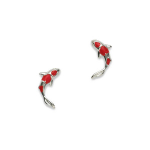 Sterling Silver Koi Fish Earrings