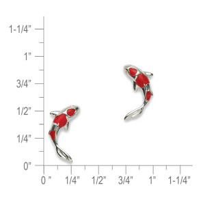 Sterling Silver Koi Fish Earrings
