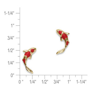 14k Gold Koi Fish Earrings