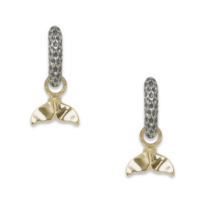 Sterling Silver & 14k Gold Mermaid Hoop Earrings