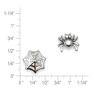Sterling Silver Spider Web Post Earrings