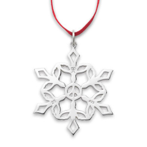 Sterling Silver 2025 Dove of Peace Snowflake Ornament