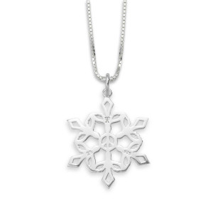 Sterling Silver 2025 Dove of Peace Snowflake Pendant