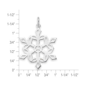 Sterling Silver 2025 Dove of Peace Snowflake Pendant