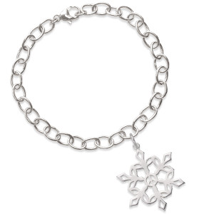 Sterling Silver 2025 Dove of Peace Snowflake Charm