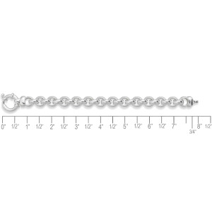 Sterling Silver Bold Rolo Chain Bracelet
