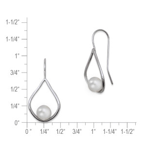 Sterling Silver Pearl Looped Earrings