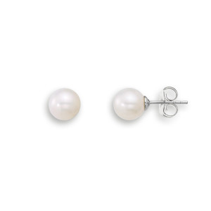 Sterling Silver Pearl Post Earring
