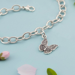 Sterling silver butterfly charm
