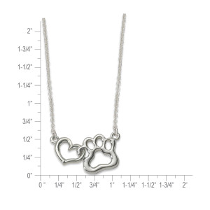 Sterling silver pet lovers necklace size