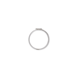 Sterling silver paw print ring front view