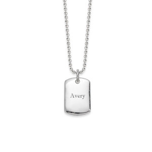 Sterling Silver Personalized Dog Tag Pendant