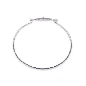 Sterling silver compass hook bracelet side view