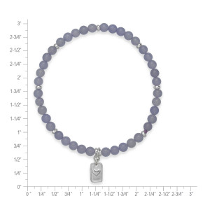 Sterling silver chalcedony bracelet size