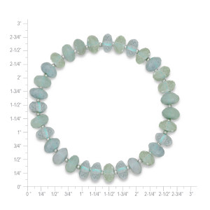 Sterling silver aquamarine bracelet size
