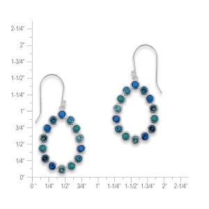 Sterling Silver Nano Tourmaline & Indicolite Earrings