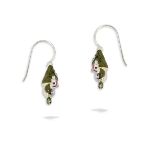 Sterling Silver Autumn Gnome Pearl Earrings