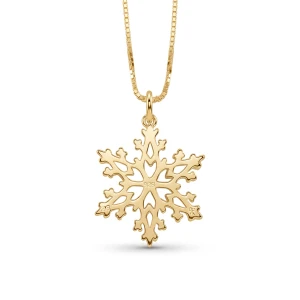 14k Gold 2026 Morning Frost Snowflake Pendant
