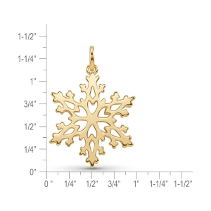 14k Gold 2026 Morning Frost Snowflake Pendant