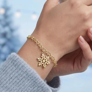14k Gold 2026 Morning Frost Snowflake Charm